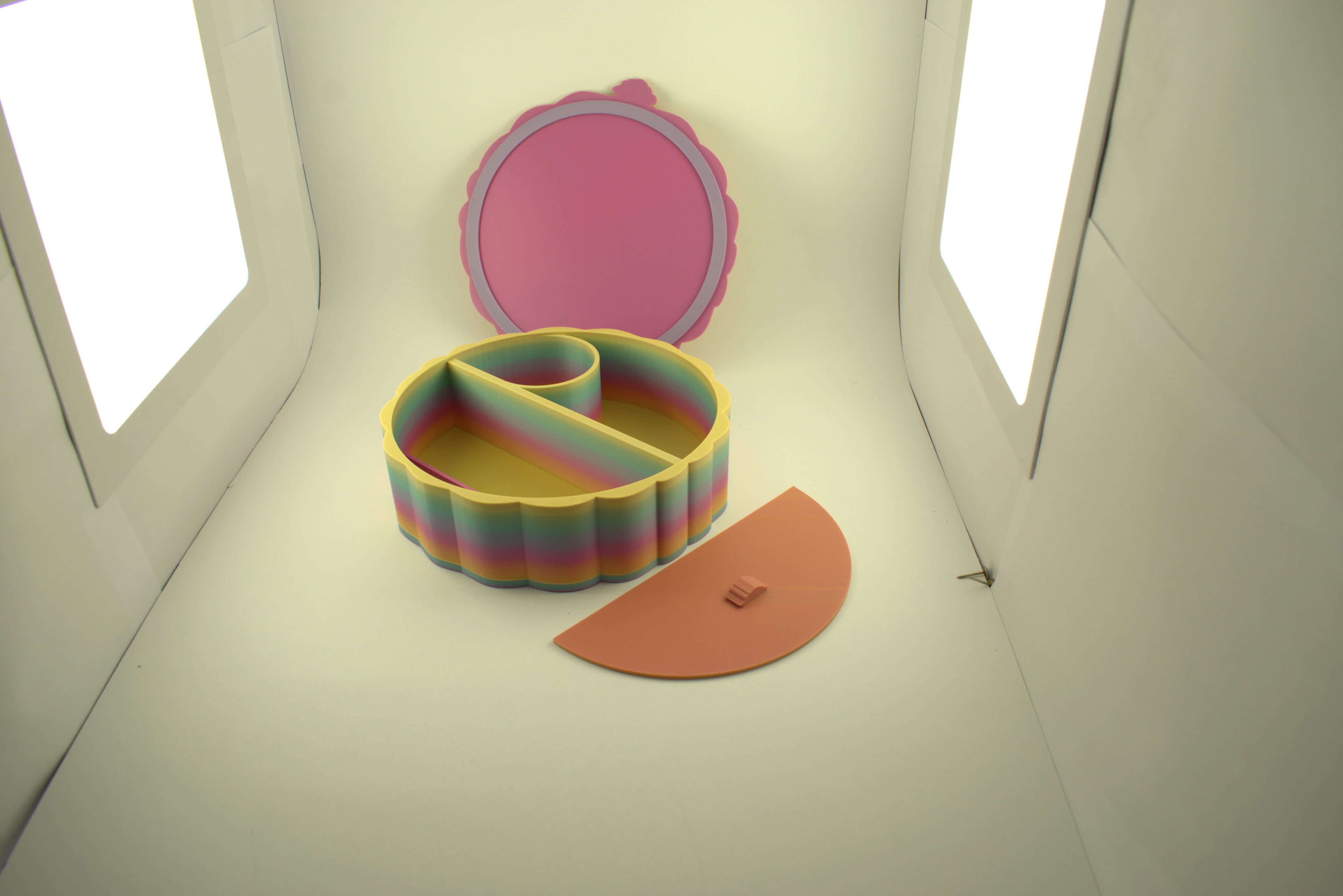 Colorful Makeup Organizer 3d model