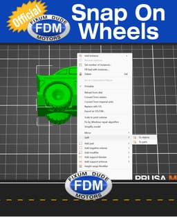 Official Snap on Wheels for Fixum Dude Motors Print in Place Vehicles 3d model