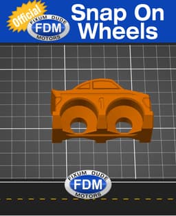 Official Snap on Wheels for Fixum Dude Motors Print in Place Vehicles 3d model