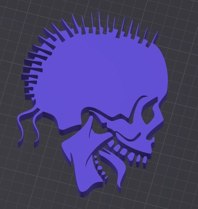 Crazy Skull Wall Art 3d model