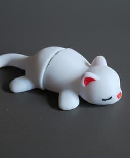 Articulated sleepy cat plus fridge magnet 3d model
