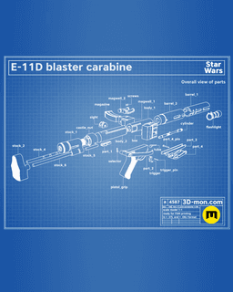 E-11D Blaster Carbine - Star Wars 3d model