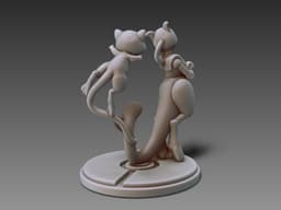 Mew x Mewtwo 3d model
