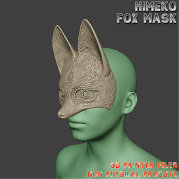 Hinako Fox Cosplay Mask Silent Hill F 3d model