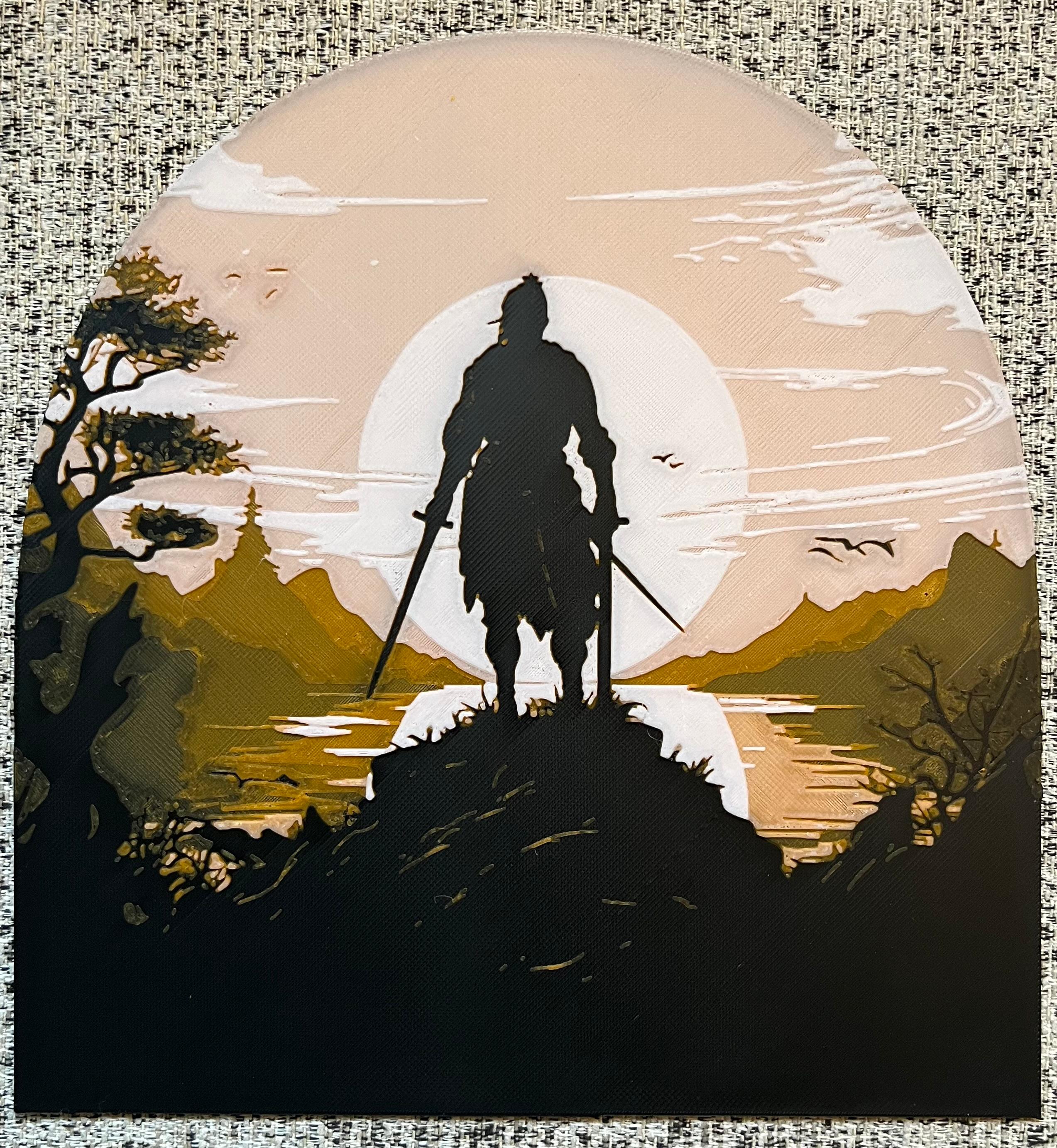Pirate Silhouette (Filament Painting) 3d model