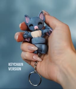 Betsy, the Flexi Bat - Magnetic Hand-Holding Companion 3d model