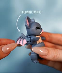 Betsy, the Flexi Bat - Magnetic Hand-Holding Companion 3d model