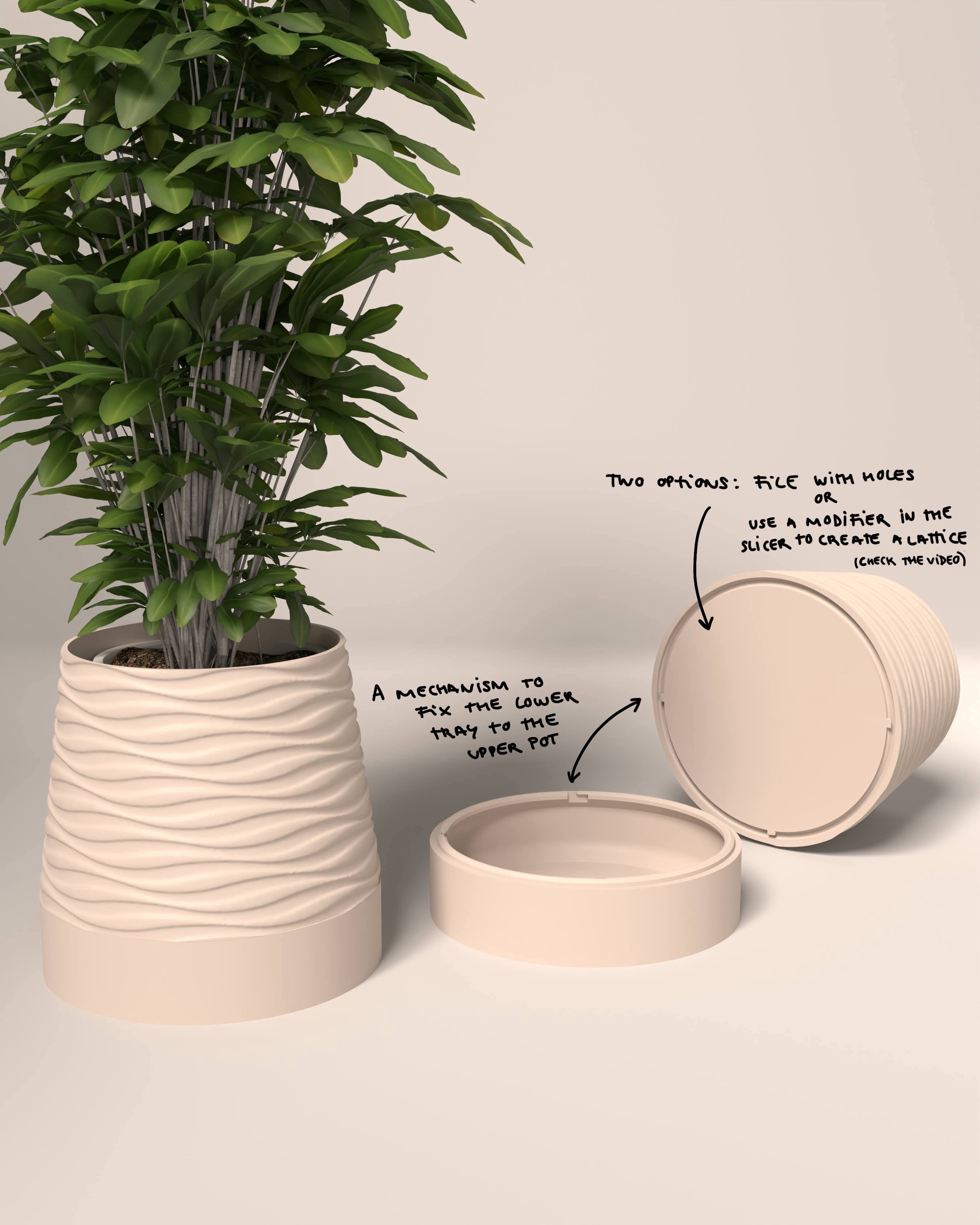 Flowing Planter 3d model