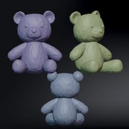Teddy Bear Toy, Chibi Teddy bear, Funko Style bear 3d model