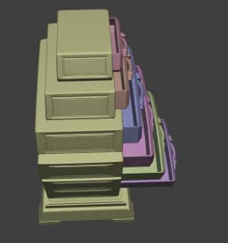 Mini Gothic Coffin Dresser (functional) 3d model