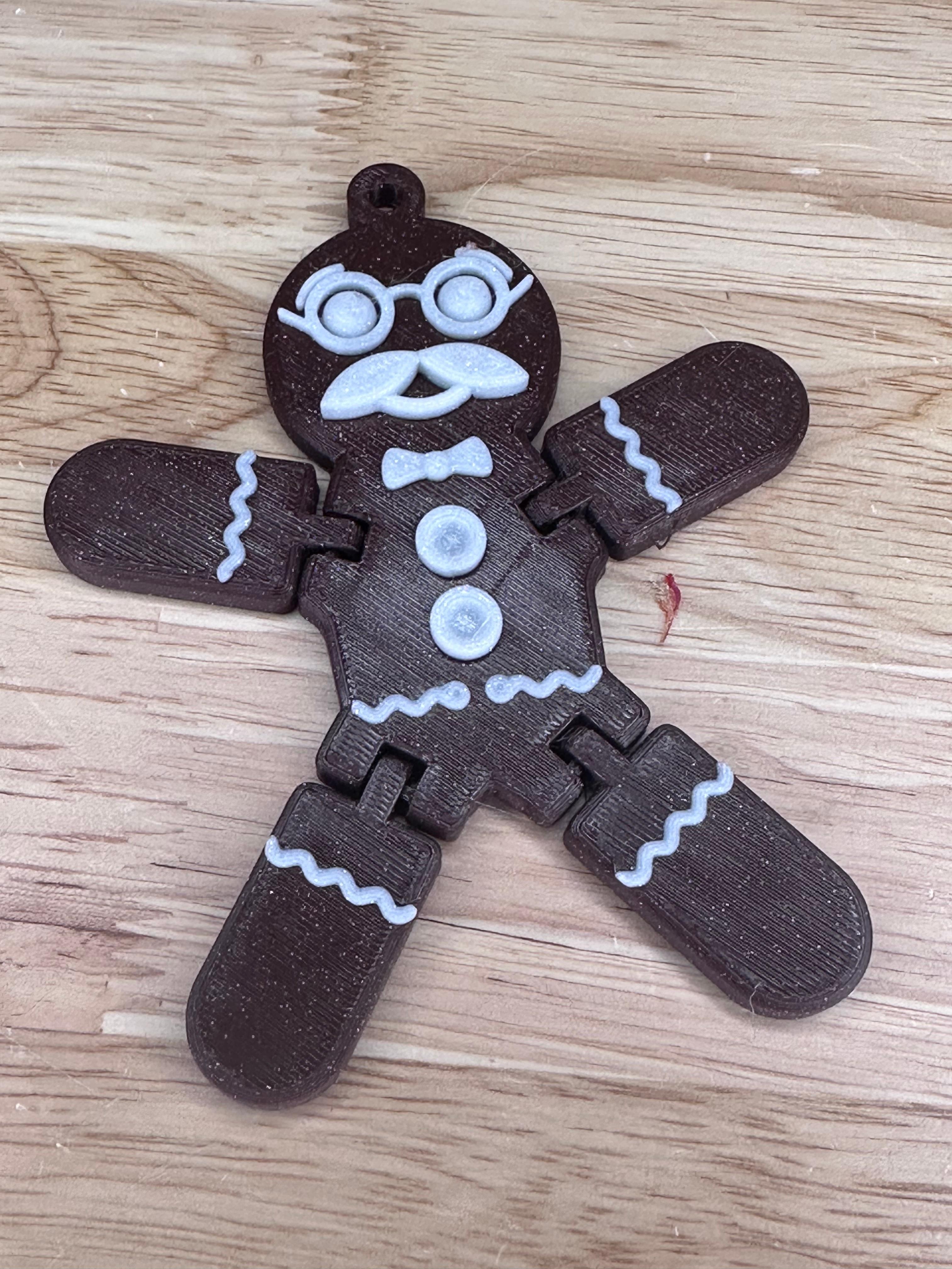 ARTICULATED, GINGERBREAD MAN, PRINT IN PLACE, CHRISTMAS, 'OLD MAN' 3d model