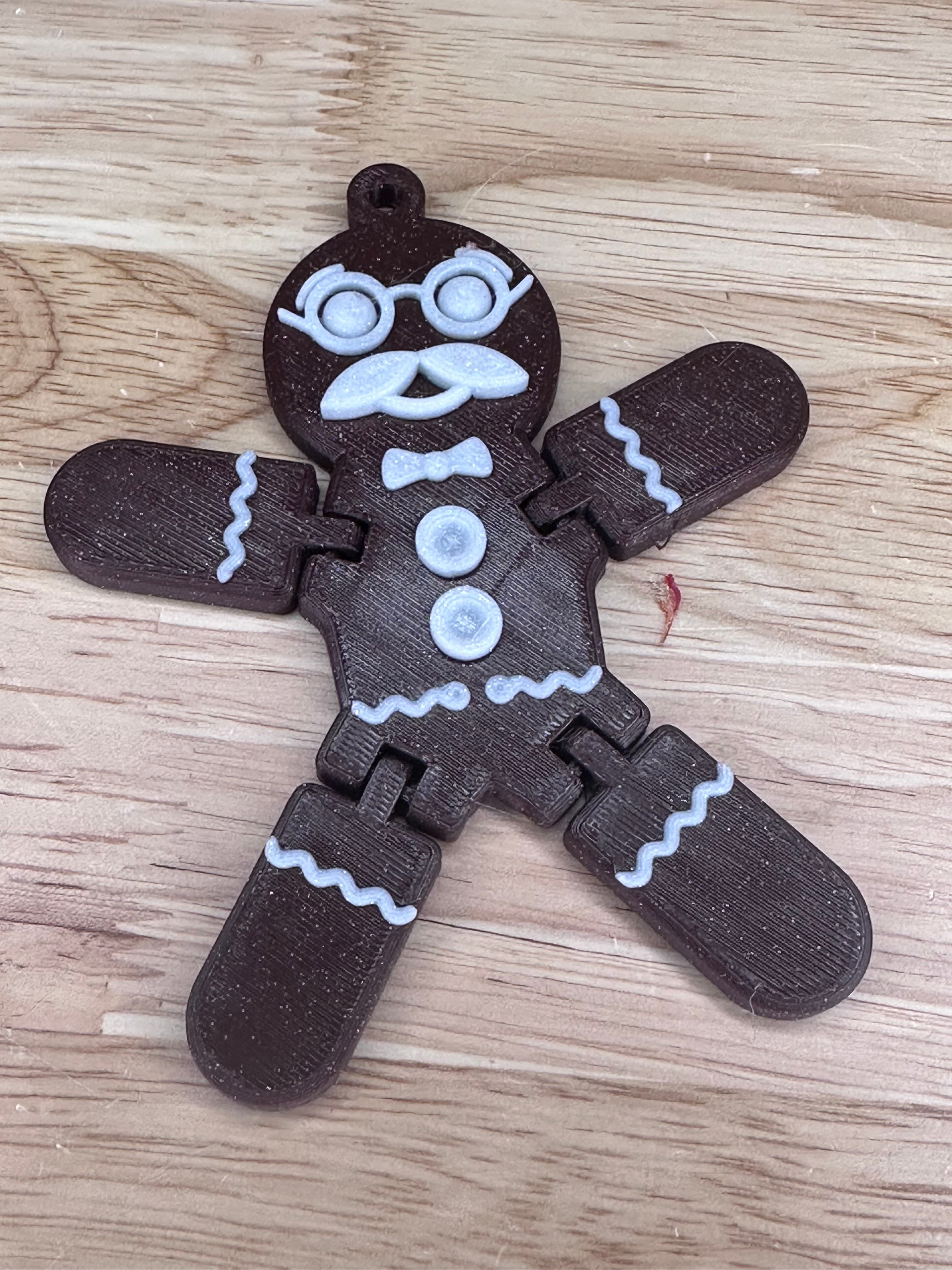 ARTICULATED, GINGERBREAD MAN, PRINT IN PLACE, CHRISTMAS, 'OLD MAN' 3d model