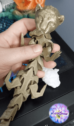Flexy Ferret - Articulated - Print in place - No Supports 3d model