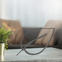 Leaf Line Art, Minimalist, Modern 3d model
