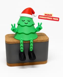 PEACE CHRISTMAS TREE / 3D PRINTABLE HOLIDAY BUDDY / ARTICULATED TOY / CHRISTMAS DECOR / HOMEDECOR 3d model