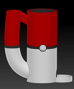 Pokeball Dice Tower Mug - 16oz and 12oz Can Holder 3d model