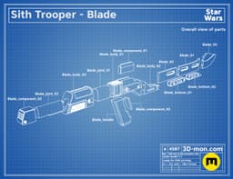 Sith Trooper Blade 3d model