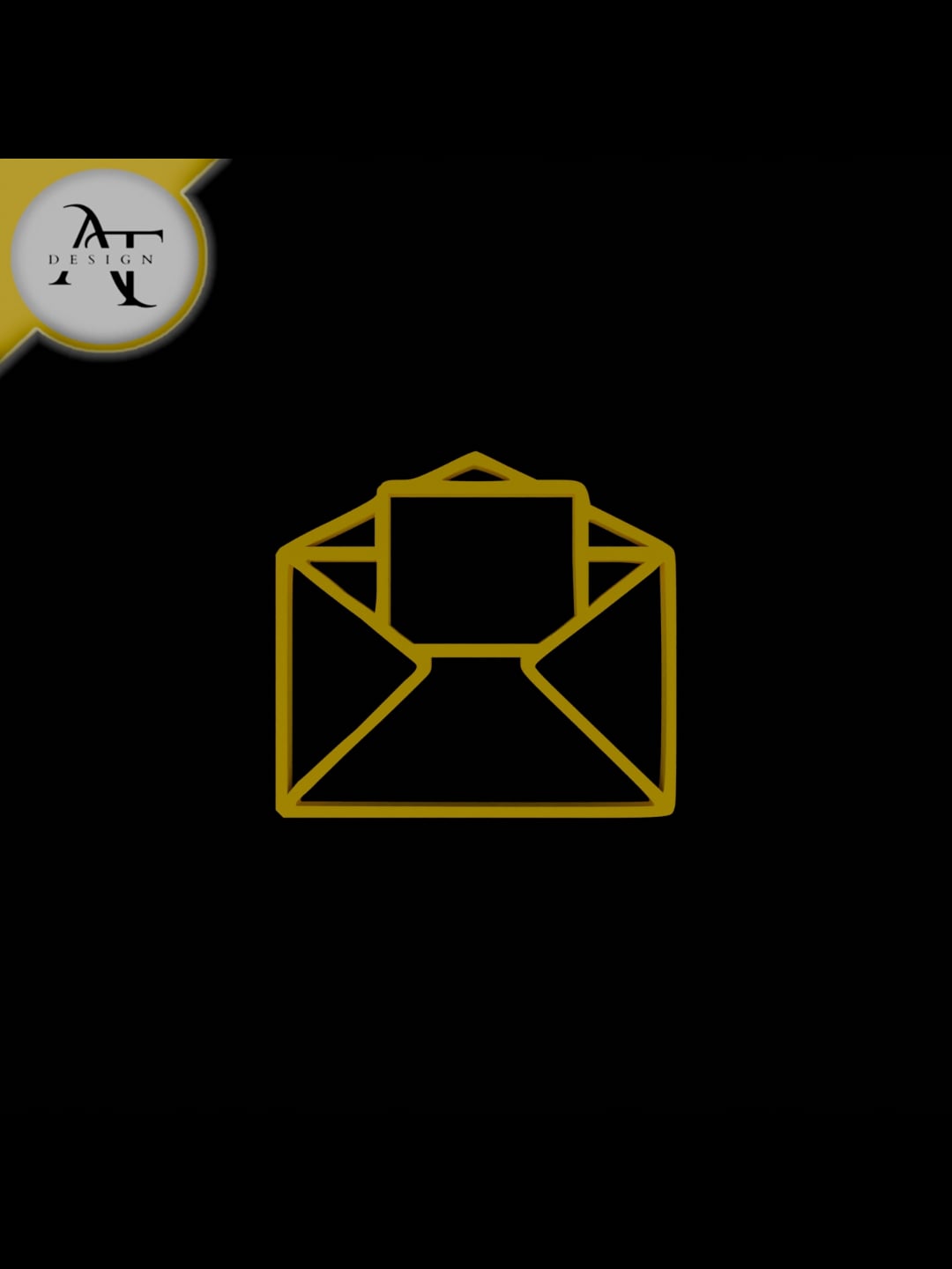 Simple Letter Symbol - 2D Art 3d model