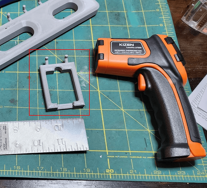 Pegboard Mount for Kizen Infrared Thermometer 3d model