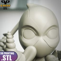 Deadpool on Unicorn Chibi STL for 3D Printing ChibiSTL 3DXM 3d model