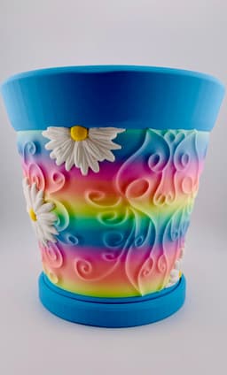 Daisy Filigree Pot 3d model