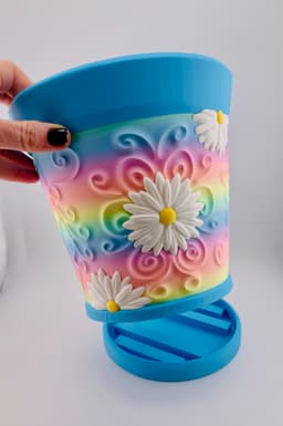 Daisy Filigree Pot 3d model