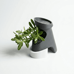 OBLI - Planter with Drainage Tray & Watering Holes 3d model