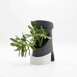 OBLI - Planter with Drainage Tray & Watering Holes 3d model