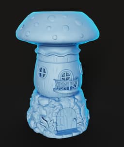 Mushroom Fairy House STL | Fantasy Planter 3D Print | Toadstool 3d model