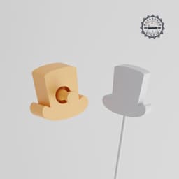 Hat Cake Pop Mold, Fashion Cap & Cowboy Style, 2-Piece Set for 3D Printing PRODUCT_2836 3d model