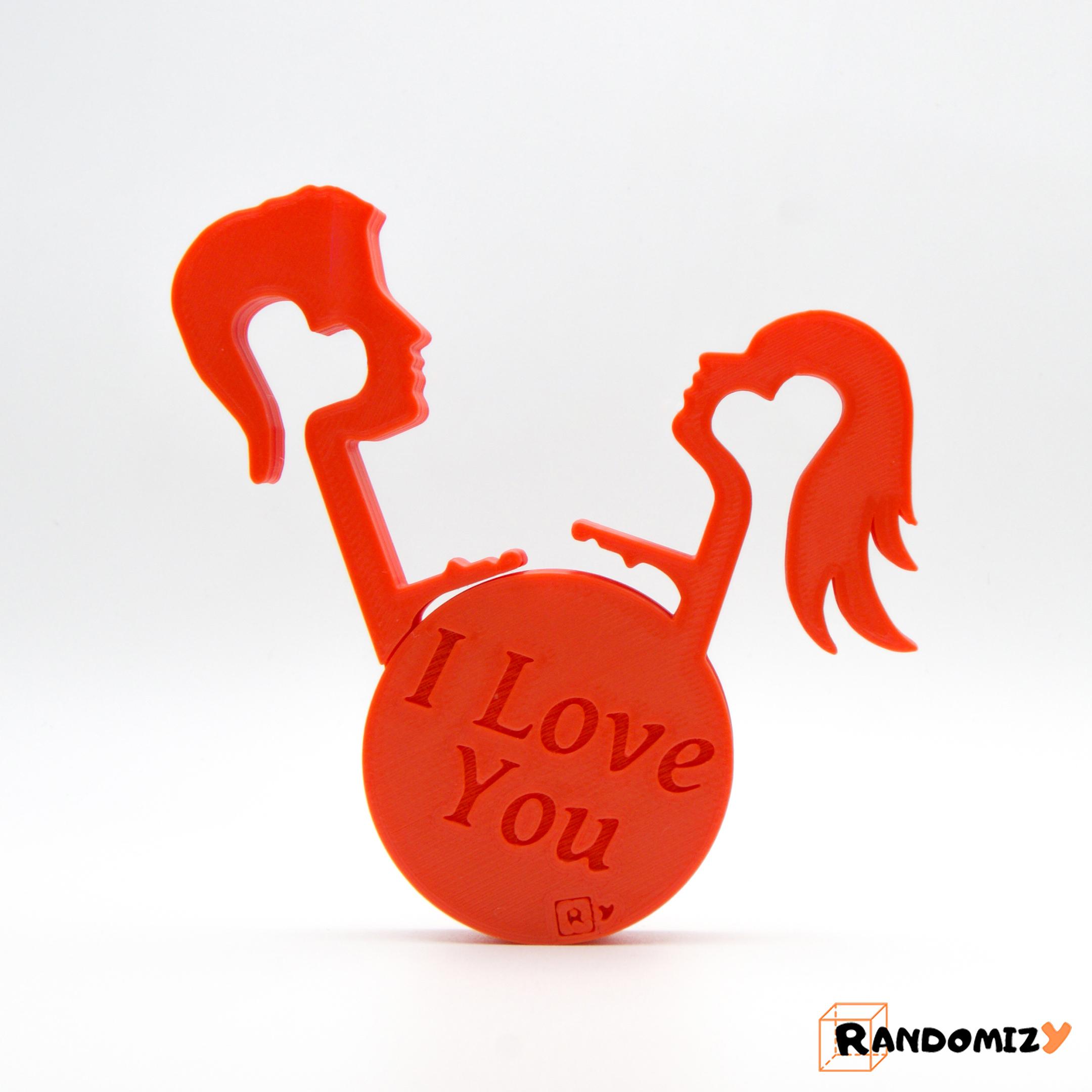 Valentine's Spinning Lock (Remix of Blank Love Locks for Remixing) 3d model