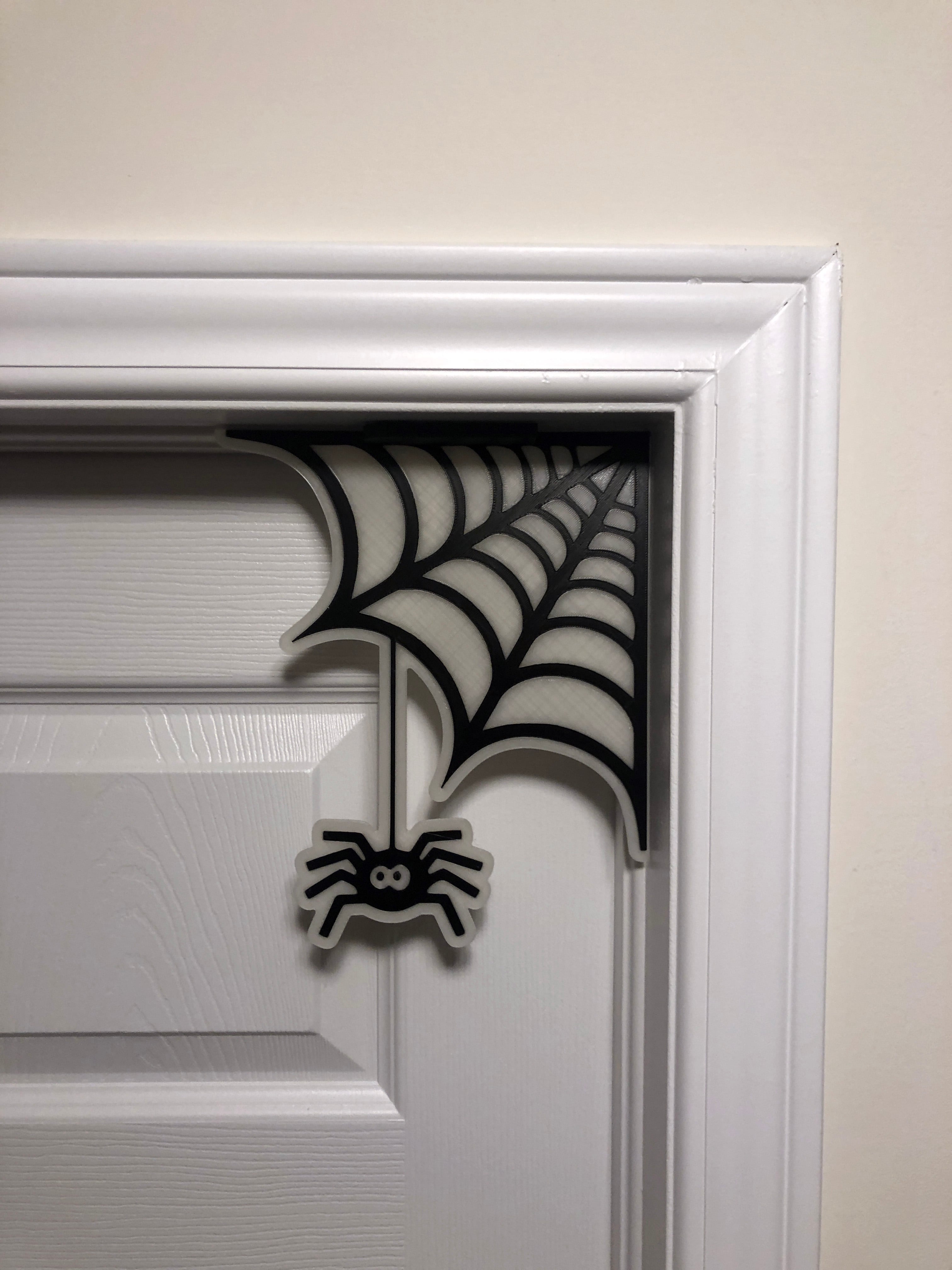 Spider Web with Spider Corner Decoration 3d model