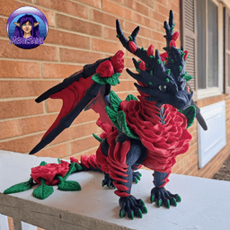 Rose Dragon - Articulated Dragon 3d model