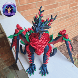 Rose Dragon - Articulated Dragon 3d model
