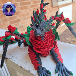 Rose Dragon - Articulated Dragon 3d model