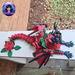 Rose Dragon - Articulated Dragon 3d model