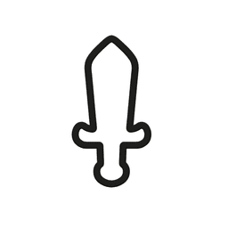 Cartoon Sword Cookie Cutter STL File - 4 inches 3d model