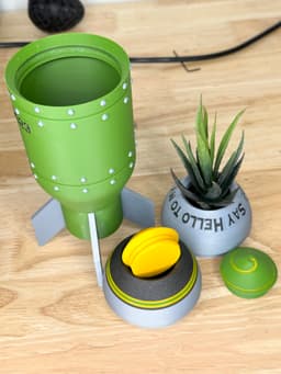 Make PEACE Bomb Succulent Pot, Pen, Pencil cup, Tool Cup! #FunctionalArt 3d model