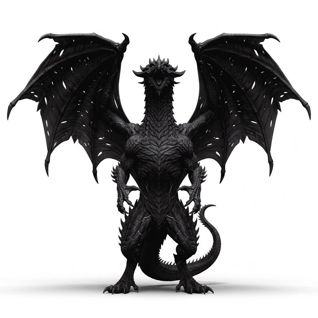 Fantasy Creature : Shadow Dragon Dark Fantasy Creature 3d model