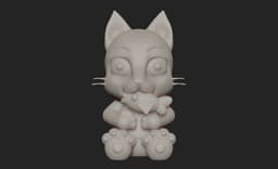 Fairy Tail- Happy with a fish 3d model