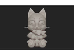 Fairy Tail- Happy with a fish 3d model