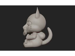 Fairy Tail- Happy with a fish 3d model