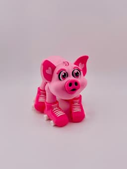 Pig Roller Skate Flexi 3d model