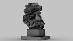 Drapery in Motion Marble Sculpture 3d model