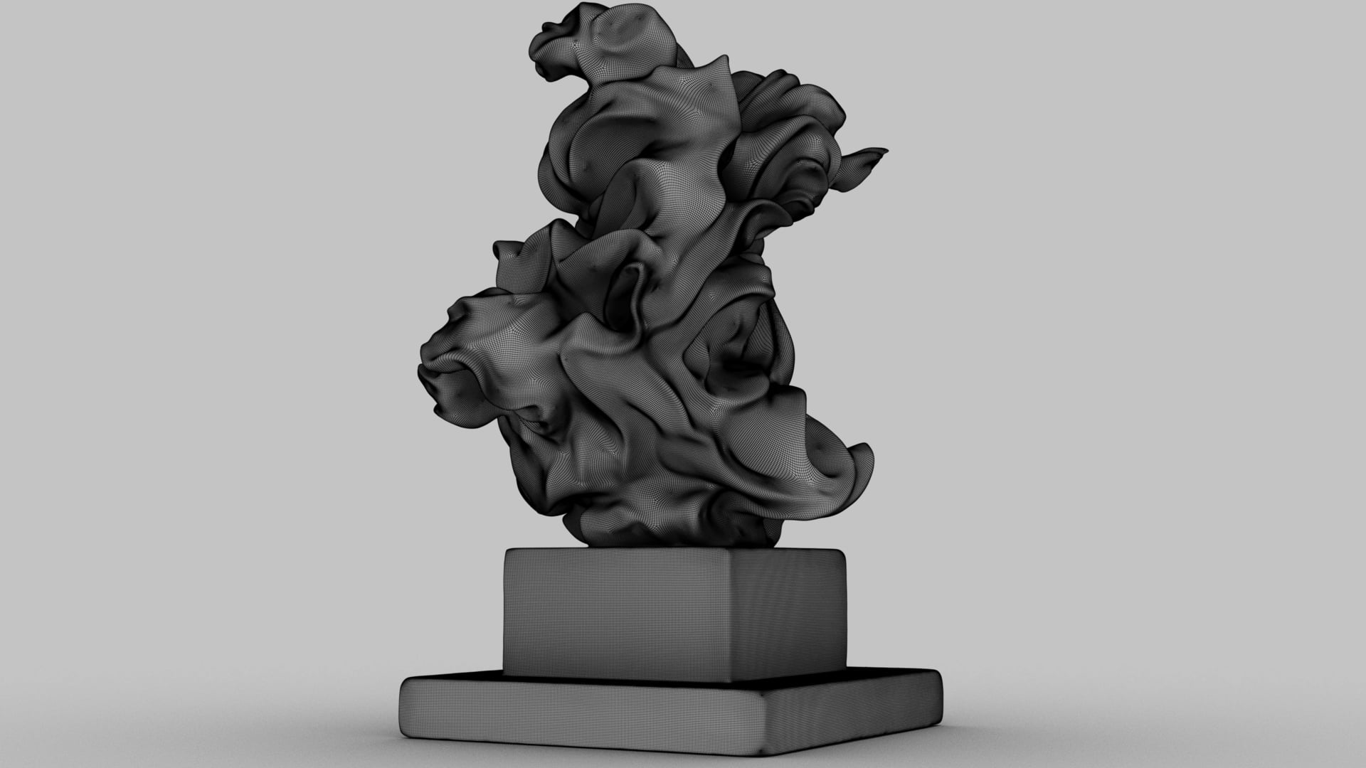 Drapery in Motion Marble Sculpture 3d model