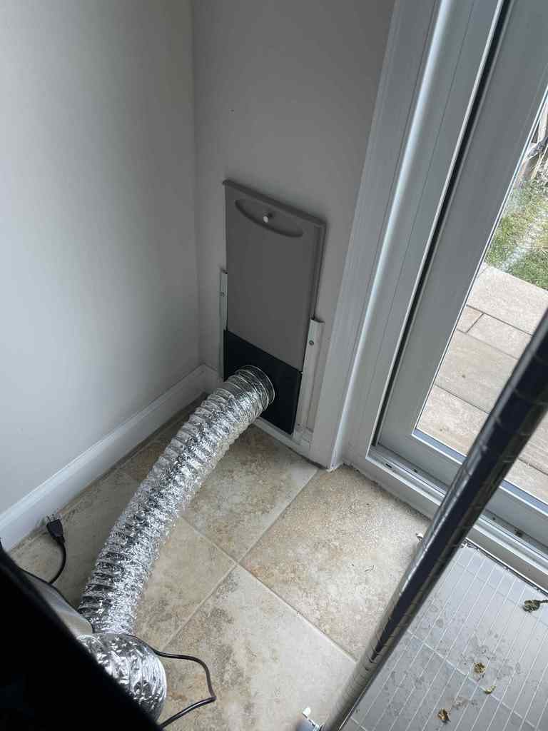 Ventilation Hose Adapter Panel for Slide-In Pet Door 3d model