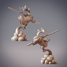 Salamander Assassin - Hanegiri, Hanzaki Ninja (Kunai & Ninjato) (Pre-Supported) 3d model