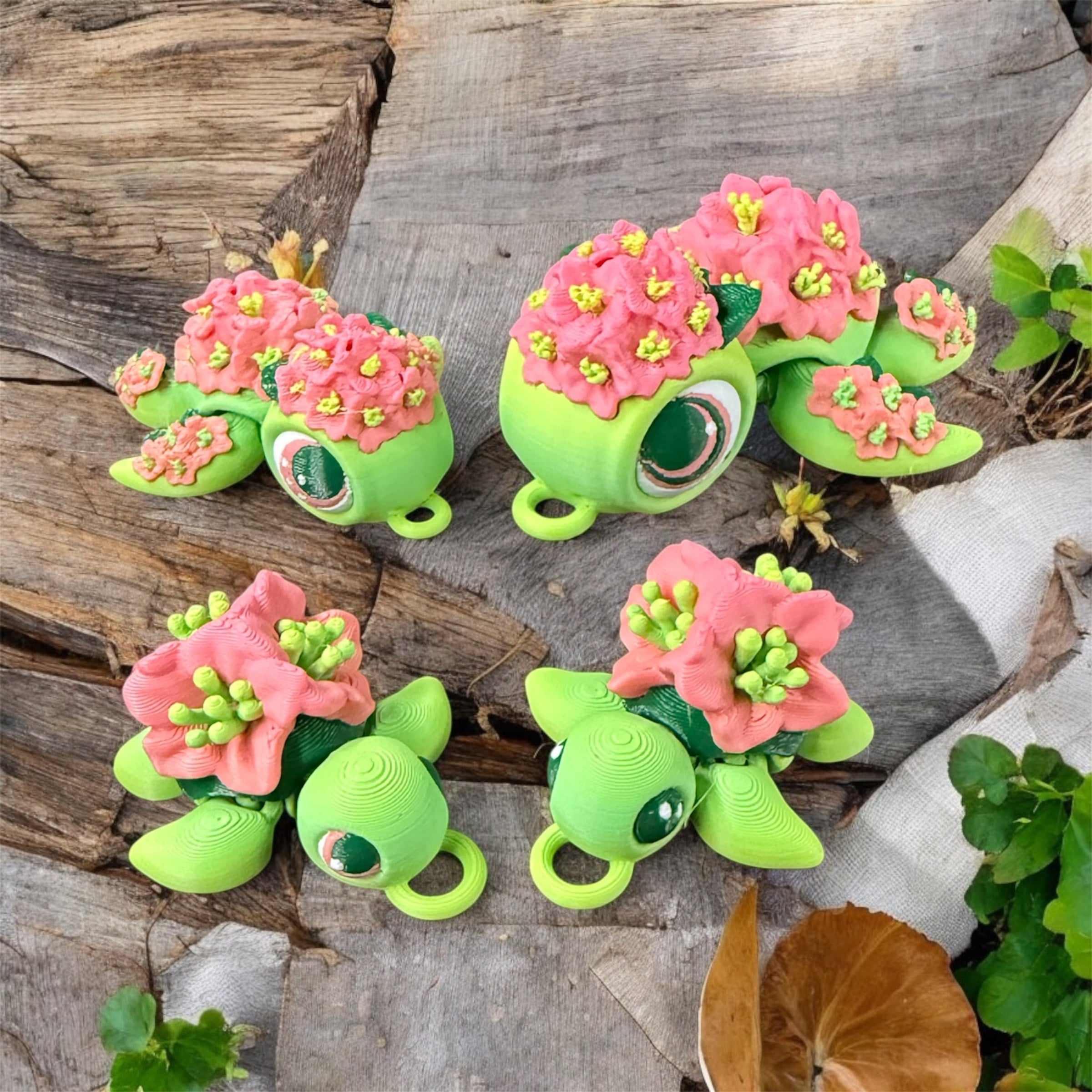 Hangable Rhododendron Turtle Articulated Flexi 3d model