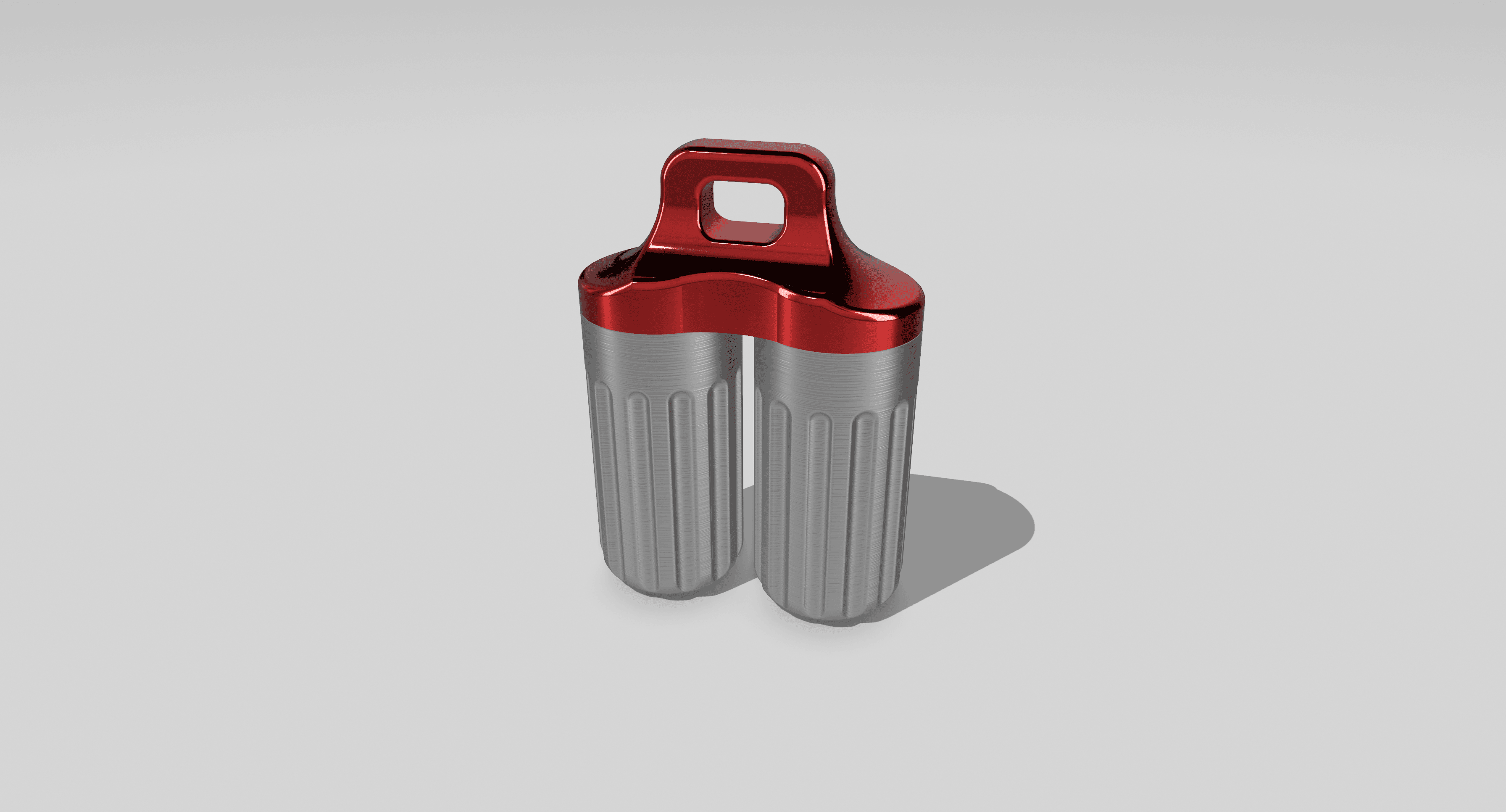 Keychain Double Container v3.5D 3d model