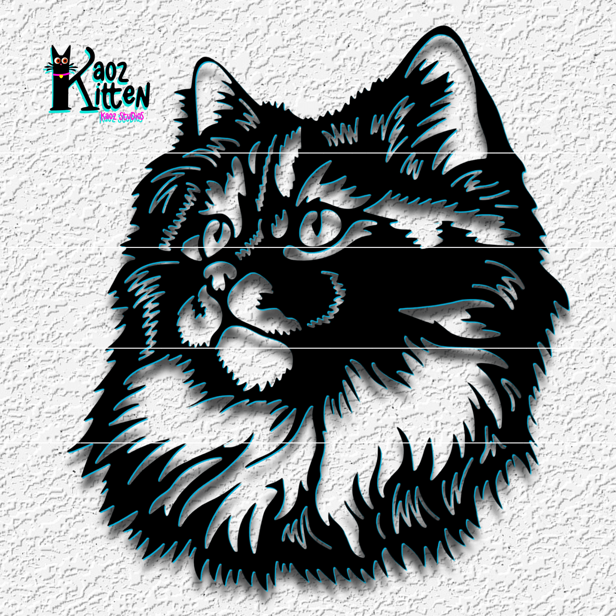 fluffy kitty wall art cat lovers decor 3d model